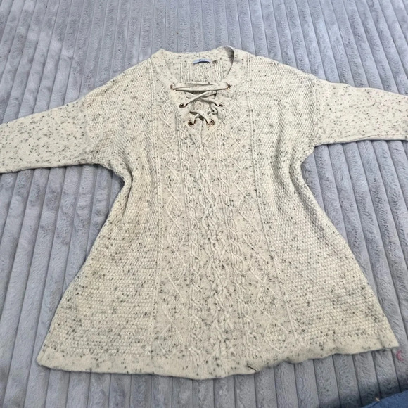 Dex Lace-Up Knit Sweater - Picture 1 of 6